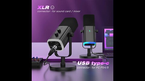 Microphone | Usb microphone | Wireless microphone | USB/XLR Dynamic Microphone Touch Mute Button