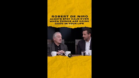 #robertdeniro Always stay calm even when things are going good in life. 🎥 @hollywoodreporter