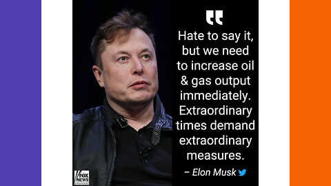 Elon Musk Doesn't Realize Why Biden Cut US Oil Production