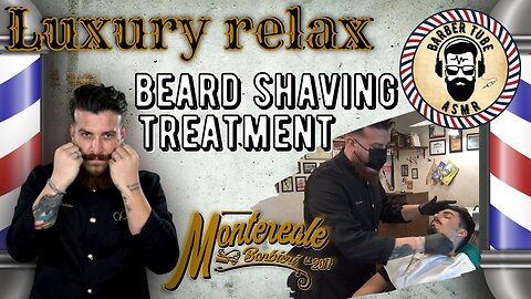 ASMR Italian Barber shop💈 - luxury and relax beard shaving treatment 💈Montereale Barbieri