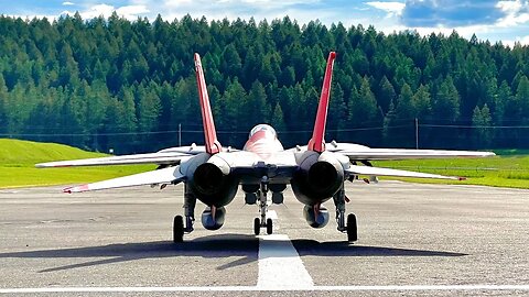 The Incredible Top Gun F-14 Swing Wing In Flight - Skymaster F14