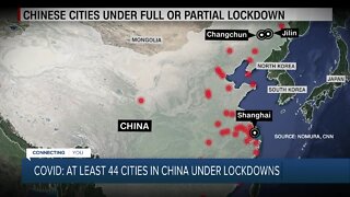 COVID: At least 44 cities in China under lockdowns