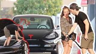 PUTTING GAS IN MY TESLA PRANK!