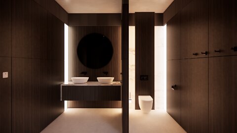 DARKSIDE TO LIGHTSIDE | luxury bathroom interior | CHIAROSCURO
