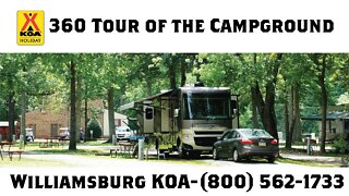 360 Tour of the Campsites at Williamsburg / Busch Gardens Area KOA