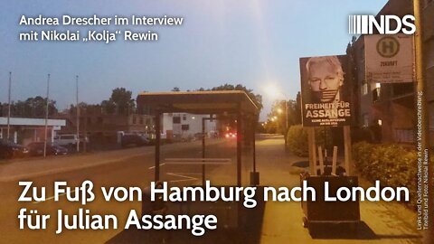 Zu Fuß von Hamburg nach London für Julian Assange | Andrea Drescher | NDS