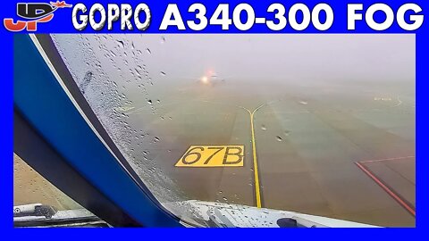 Airbus A340 Fog Takeoff from Brussels Charleroi | Pilots GoPro View