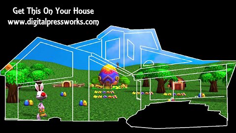 Peter Cottontail Easter House Projection Mapping Video Sample