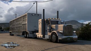 ATS Gameplay | Peterbilt Custom 379 | Ogden UT to Salina UT | Cows 44,092lb