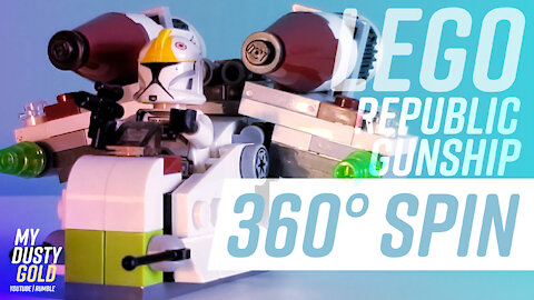 Micro Republic Gunship - Lego 360° Spin - No Sound