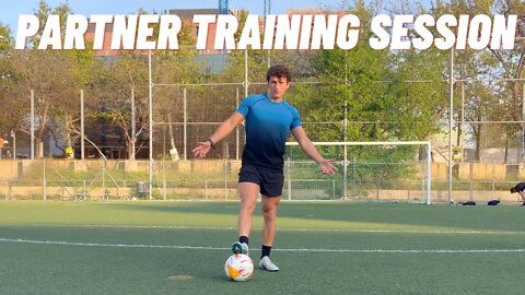 Midfield Specific Partner Training Session | How To Improve Long Shooting And Passing!!