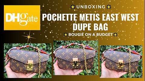 DHgate Louis Vuitton Style Pochette Metis East West Brown Monogram Dupe Bag Unboxing & Review