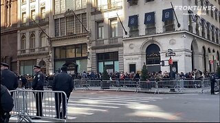 NYC- Trump Tower entire block is barricaded off. Huge press presence await Trump’s arrival