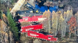 NORFOLK SOUTHERN FREIGHT TRAIN DERAILED IN MAINE 03/22/23