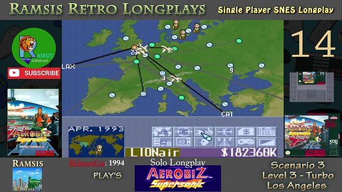 Aerobiz Supersonic | SNES | Level 3 | Scenario 3 | Los Angeles - Episode #14 | Longplay