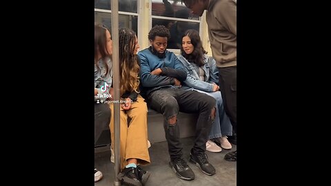 Prank with strangers at metro