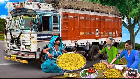 Lady Truck Driver Khichdi Cooking Masala Khichdi Recipe Hindi Kahani Moral Stories New Comedy Video