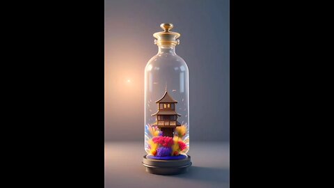 Crafting and Exquisite Miniature Art House in Glass