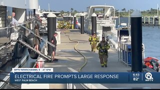 Electrical fire put out at West Palm Beach boat marina