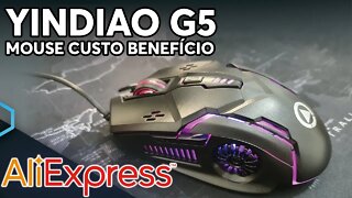 MOUSE GAMER CUSTO BENEFÍCIO DO ALIEXPRESS | UNBOXING E REVIEW DO MOUSE YINDIAO G5