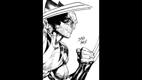 Inking Wolverine bust