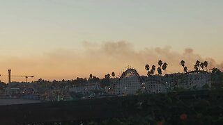 Fire Smoke Over the Santa Cruz Boardwalk