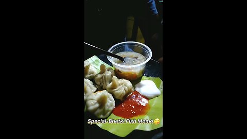 Delicious Bhetki momos 🔥😋 at Shyambazar