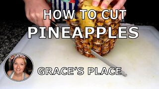 HOW TO CUT A PINEAPPLE 🍍ANANAS🍍PIÑA🍍with a knife