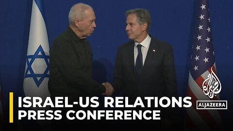 US Secretary of State and Israel's Defence Minister are speaking after talks on Gaza war