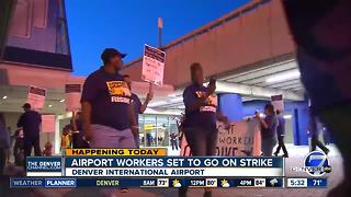 Denver airport workers join strike over pay, working conditions