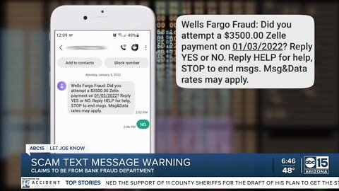 Scam warning: Texts made to look like they're from your bank