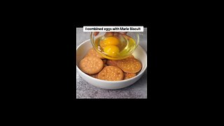 combine eggs and biscuits