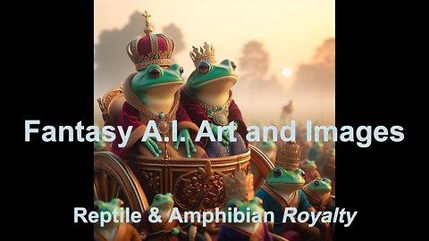 A.I. FANTASY ART: FROG AND LIZARD 'ROYALTY'