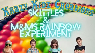 Skittles, and M&Ms Rainbow Experiment | Krazy Kidz Creations