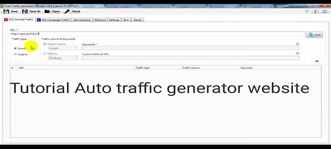 Tutorial Auto traffic generator website