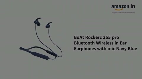 boAt Rockerz 255 Pro in Ear Bluetooth Neckband with Upto 10 Hours Playback, ASAP Charge, IPX5, boAt