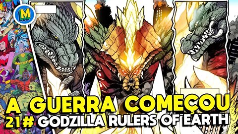 GODZILLA RULERS OF EARTH - NÚMERO #21 [ GODZILLA e SPACEGODZILLA vs TRILÓPODES ]