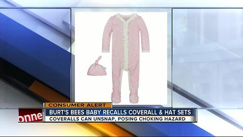 Burt’s Bees Baby recalls infant coveralls due to choking hazard