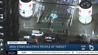 Boy, woman stabbed by man at LA Target store
