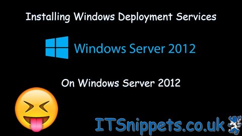 Installing Windows Deployment Services On Windows Server 2012 (@youtube, @ytcreators)