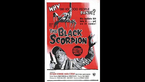 The Black Scorpion, 1957 B&W Horror, Claymation