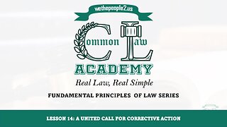 Lesson 14: A United Call For Corrective Action