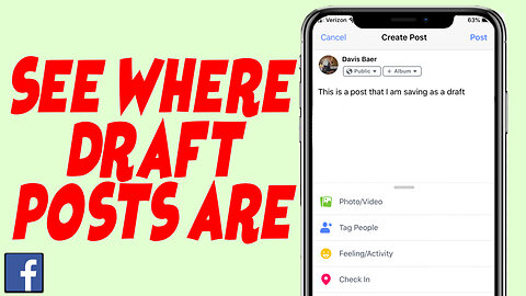 How to Find Draft Post on Facebook