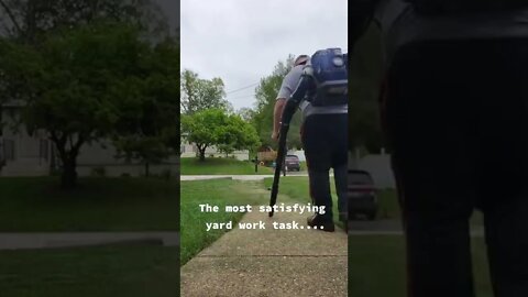 The most satisfying yard work task...