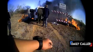 Texas DPS & Border Patrol Rush To Save Migrant In Burning Vehicle