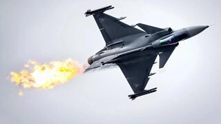 Attended Around 110,000 Visitors For The First Time The Swedish fighter JAS 39 Gripen