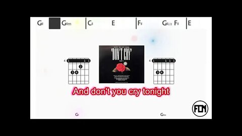 Gun´s & Roses - Don´t cry - (Chords & Lyrics like a Karaoke)