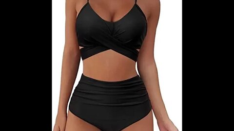 SUUKSESS Women Wrap Bikini Set Push Up High Waisted Piece Swimsuits