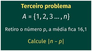 Terceiro problema sugerido por vocês! Média aritmética