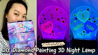 ColorfulDiy Diamond Painting 3D Mosaic LED Night Lamp